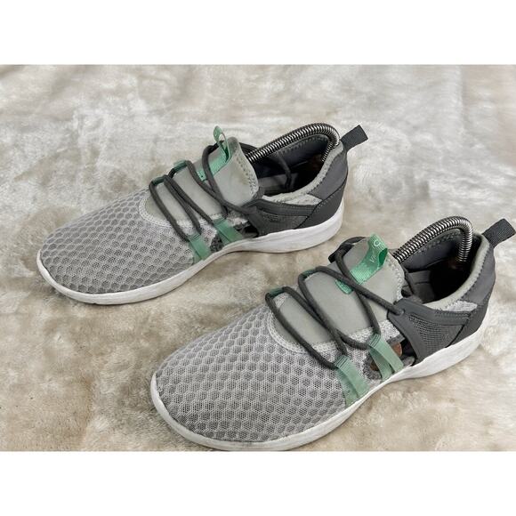 Vionic Shoes Womens Sz 8 Adore Sporty Low Sneakers Gray Green Mesh Lace Up - Picture 2 of 7